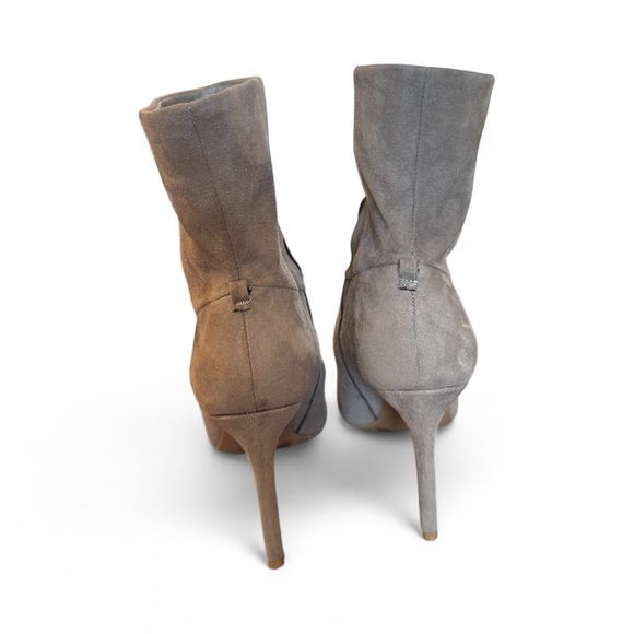 INC International Concepts “Reanna” Gray Suede Heeled Boots | Size 5M Super - Picture 2 of 7